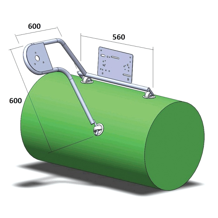 Стойка рулевая с креплением на баллон надувной лодки 25мм в Липецке