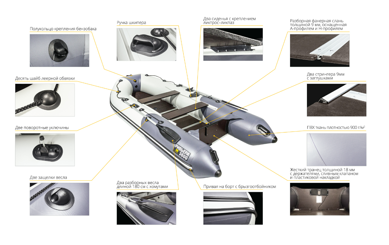 Лодка Ривьера Компакт 3600 СК в Липецке