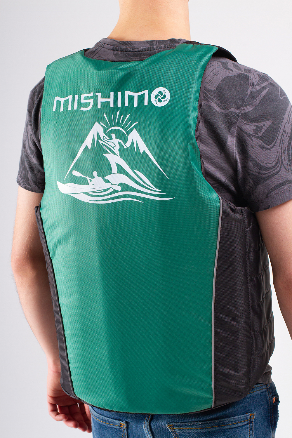 Жилет спасательный MISHIMO PRO Премиум качества Черно-зеленый в Липецке