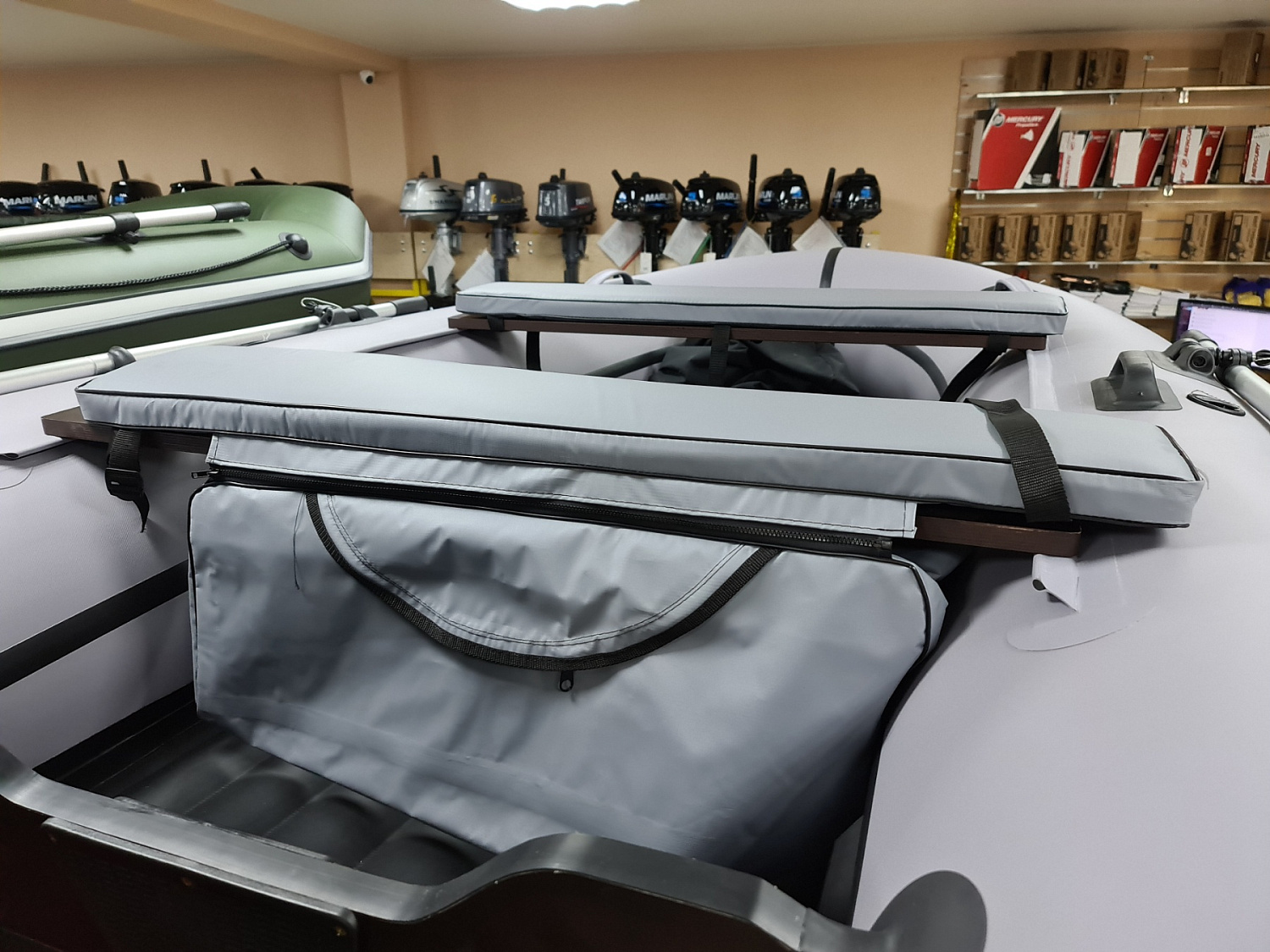 КОМПЛЕКТ МЯГКИХ НАКЛАДОК С СУМКОЙ ДЛЯ ЛОДОК 110Х20 СЕРЫЙ в Липецке