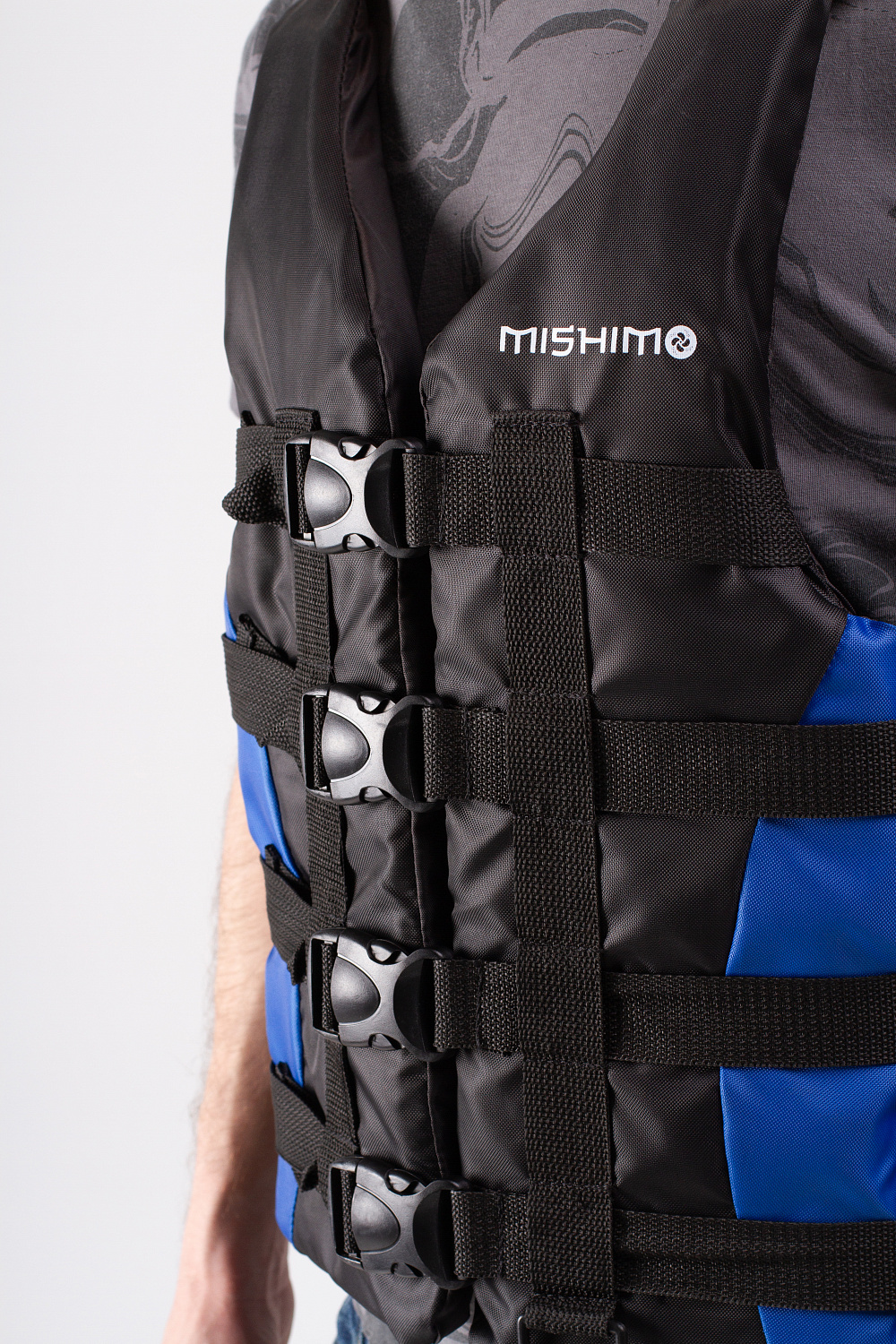 Жилет спасательный MISHIMO PRO Премиум качества Черно-синий в Липецке