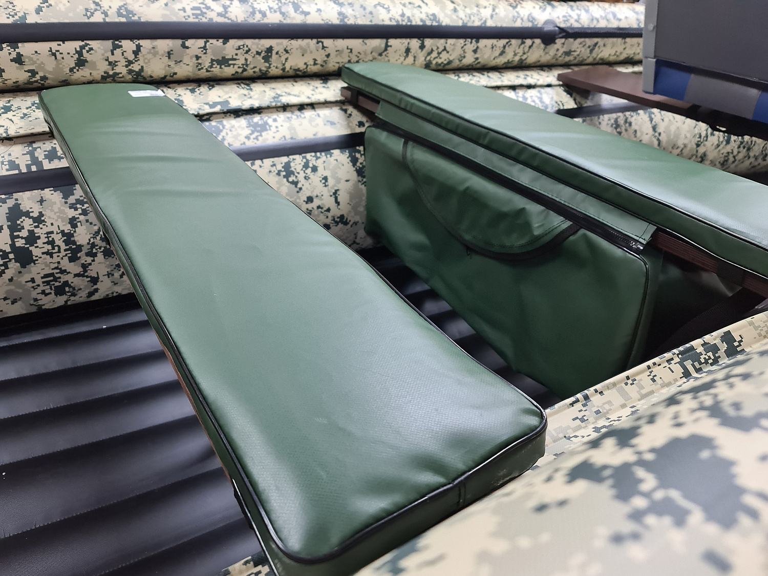 КОМПЛЕКТ МЯГКИХ НАКЛАДОК С СУМКОЙ ДЛЯ ЛОДОК 110Х20 ЗЕЛЕНЫЙ в Липецке